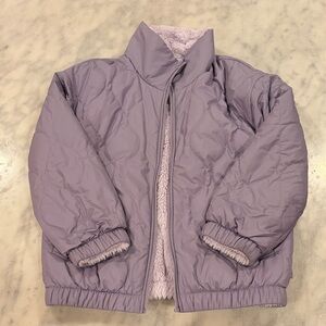 Athleta Kids Lavender Reversible Puffer Jacket
